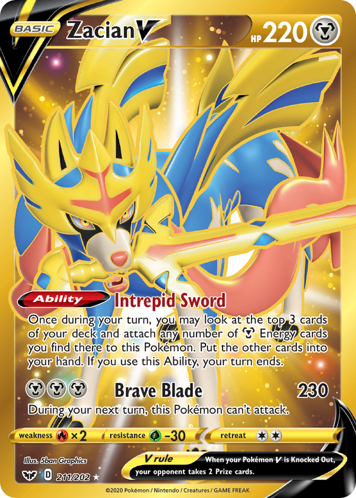 Sword & Shield Zacian V #211/202